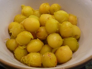 Plums before steeping